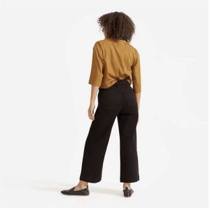 Wide leg cropped pants